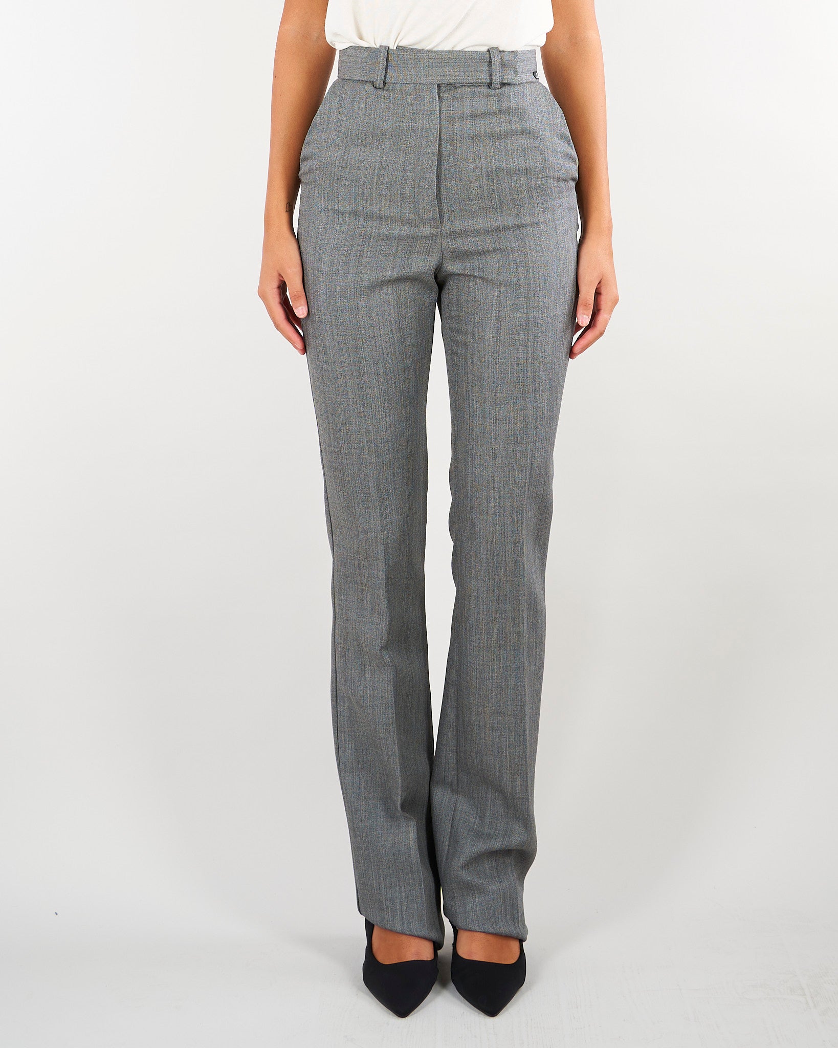 Pantaloni Grigio Melange in lana PA18667E2 431 ELISABETTA FRANCHI 