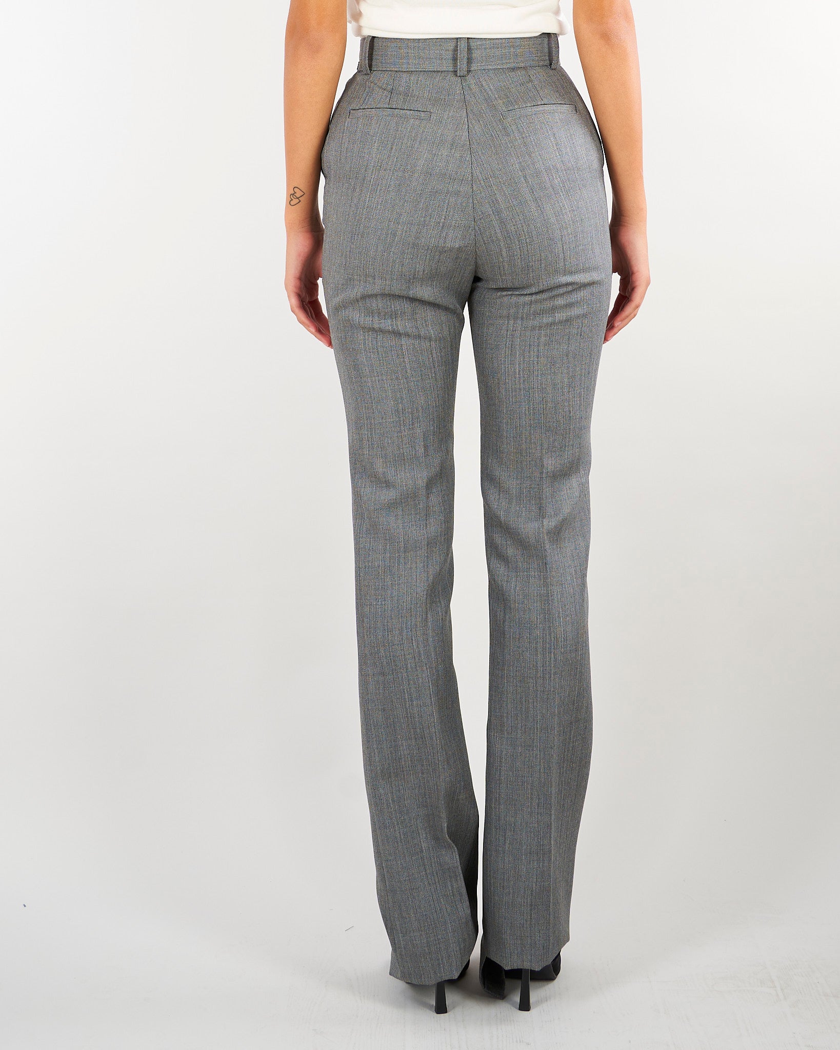 Pantaloni Grigio Melange in lana PA18667E2 431 ELISABETTA FRANCHI 