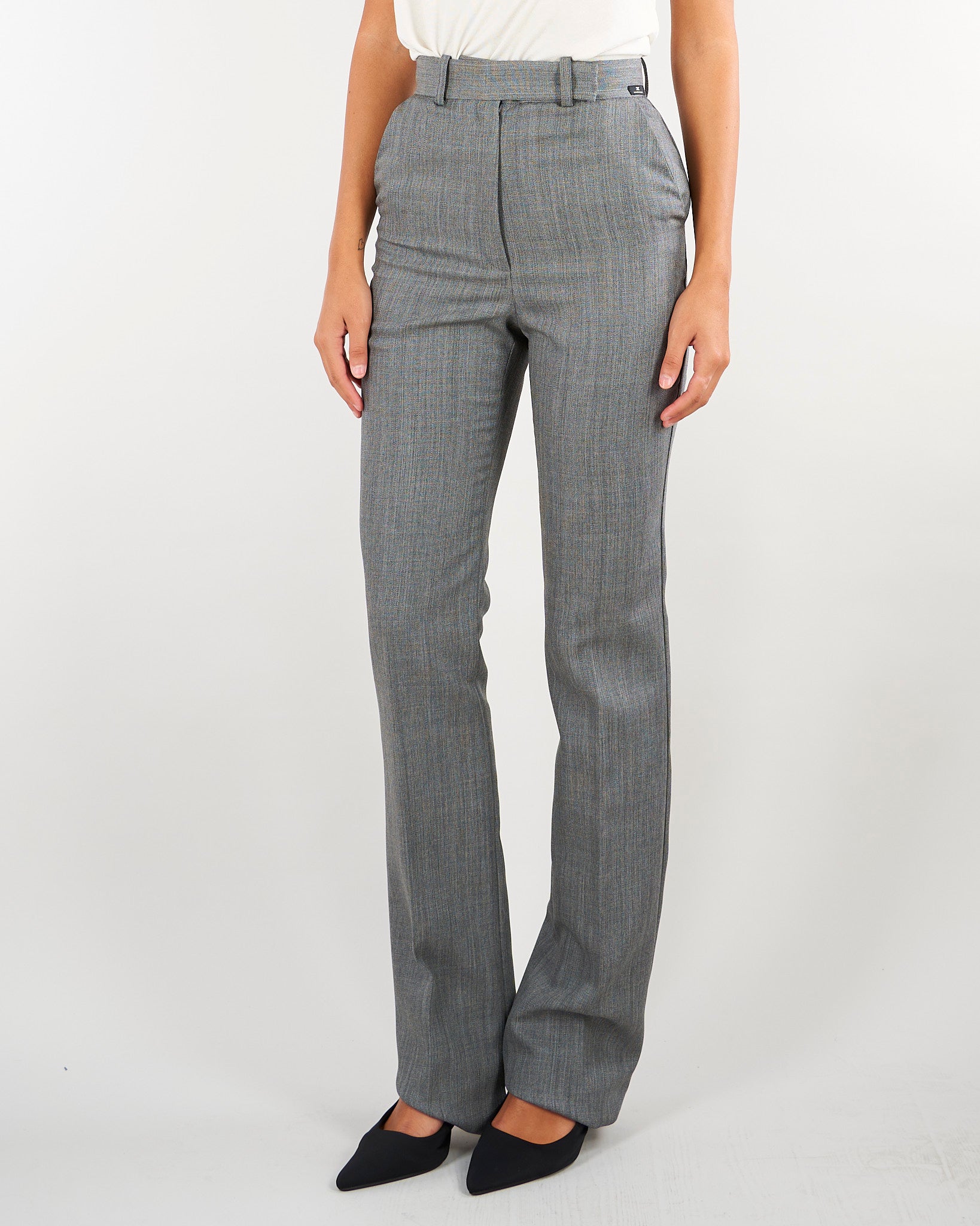 Pantaloni Grigio Melange in lana PA18667E2 431 ELISABETTA FRANCHI 