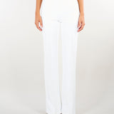 Pantaloni Avorio in doppio crêpe stretch PA19666E2 360 ELISABETTA FRANCHI 