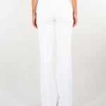 Pantaloni Avorio in doppio crêpe stretch PA19666E2 360 ELISABETTA FRANCHI 