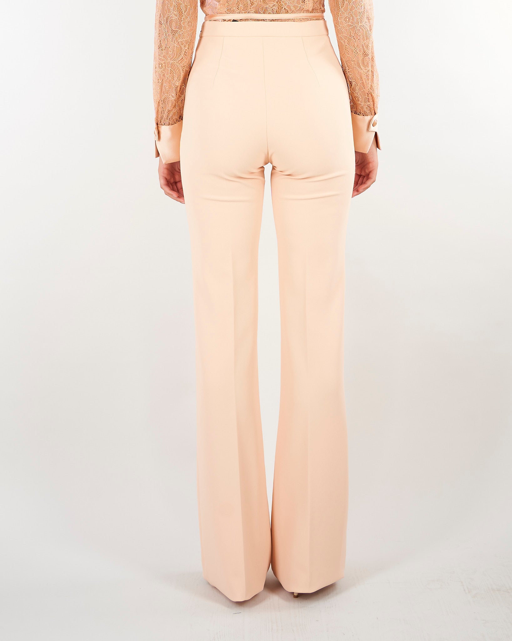 Pantaloni Nude in doppio crêpe stretch PA19666E2 EA1 ELISABETTA FRANCHI 