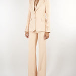 Pantaloni Nude in doppio crêpe stretch PA19666E2 EA1 ELISABETTA FRANCHI 