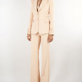 Pantaloni Nude in doppio crêpe stretch PA19666E2 EA1 ELISABETTA FRANCHI 