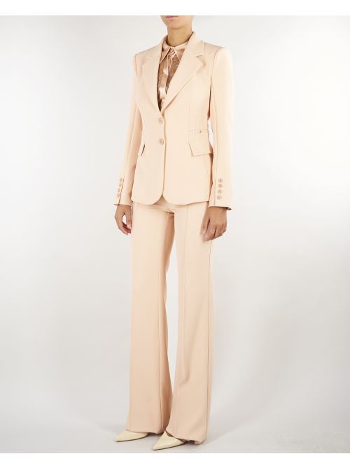 Pantaloni Nude in doppio crêpe stretch PA19666E2 EA1 ELISABETTA FRANCHI 