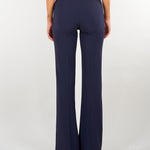 Pantaloni Blu Notte in doppio crêpe stretch PA19666E2 H88 ELISABETTA FRANCHI 
