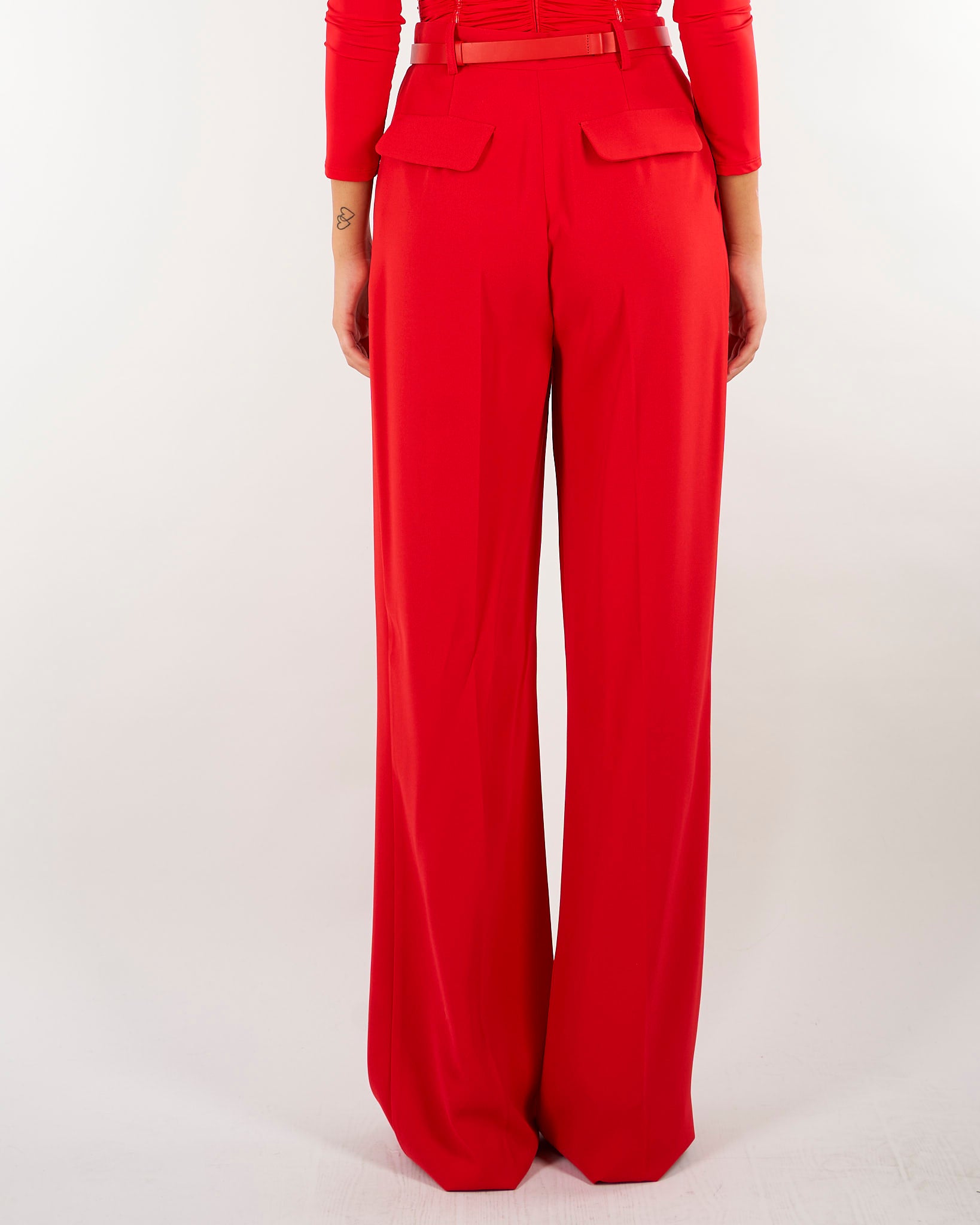 Pantaloni Red Passion in crêpe leggero con cintura PA20766E2 CG5 ELISABETTA FRANCHI 