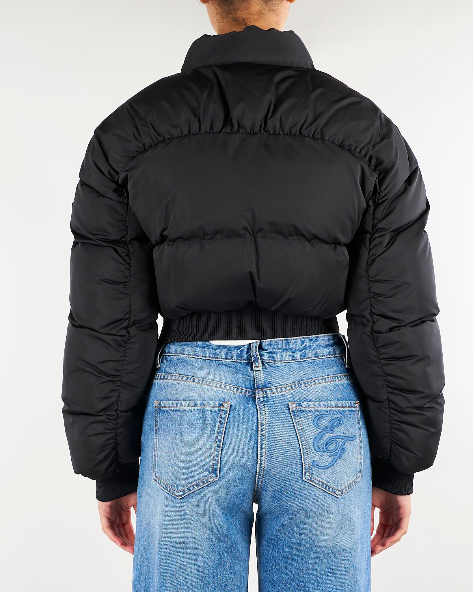 Piumino Nero in tessuto vela PI96D66E2 110 ELISABETTA FRANCHI 