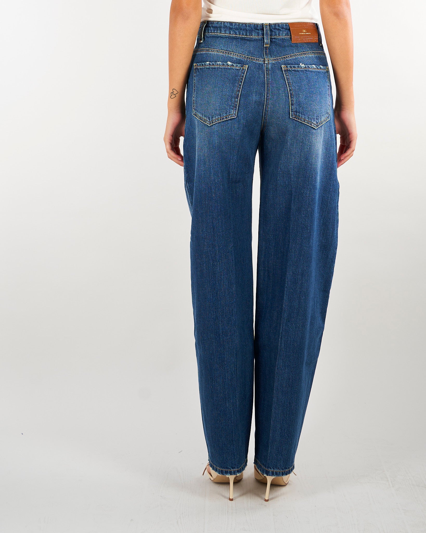 Jeans Blue Vintage balloon con bottoni gioiello PJ10D66E2 139 ELISABETTA FRANCHI 