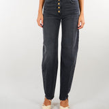 Jeans Vintage Black balloon con bottoni gioiello PJ10D66E2 C21 ELISABETTA FRANCHI 