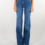 Jeans Blue Vintage a palazzo con bottoniera PJ12D66E2 139 ELISABETTA FRANCHI 