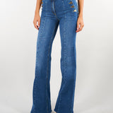 Jeans Blue Vintage a palazzo con bottoniera PJ12D66E2 139 ELISABETTA FRANCHI 