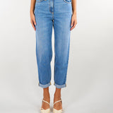 Jeans boyfriend Blue Vintage con lucchetto gioiello PJ14D66E2 139 ELISABETTA FRANCHI 