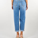 Jeans boyfriend Blue Vintage con lucchetto gioiello PJ14D66E2 139 ELISABETTA FRANCHI 