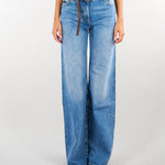 Jeans Blue Vintage a palazzo con cintura PJ20N66E2 139 ELISABETTA FRANCHI 