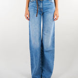 Jeans Blue Vintage a palazzo con cintura PJ20N66E2 139 ELISABETTA FRANCHI 