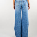 Jeans Blue Vintage a palazzo con cintura PJ20N66E2 139 ELISABETTA FRANCHI 