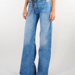 Jeans Blue Vintage a palazzo con cintura PJ20N66E2 139 ELISABETTA FRANCHI 