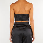 Top Nero in raso stretch TO06966E2 110 ELISABETTA FRANCHI 