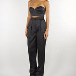 Top Nero in raso stretch TO06966E2 110 ELISABETTA FRANCHI 