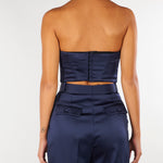 Top Blu Notte in raso stretch TO06966E2 H88 ELISABETTA FRANCHI 