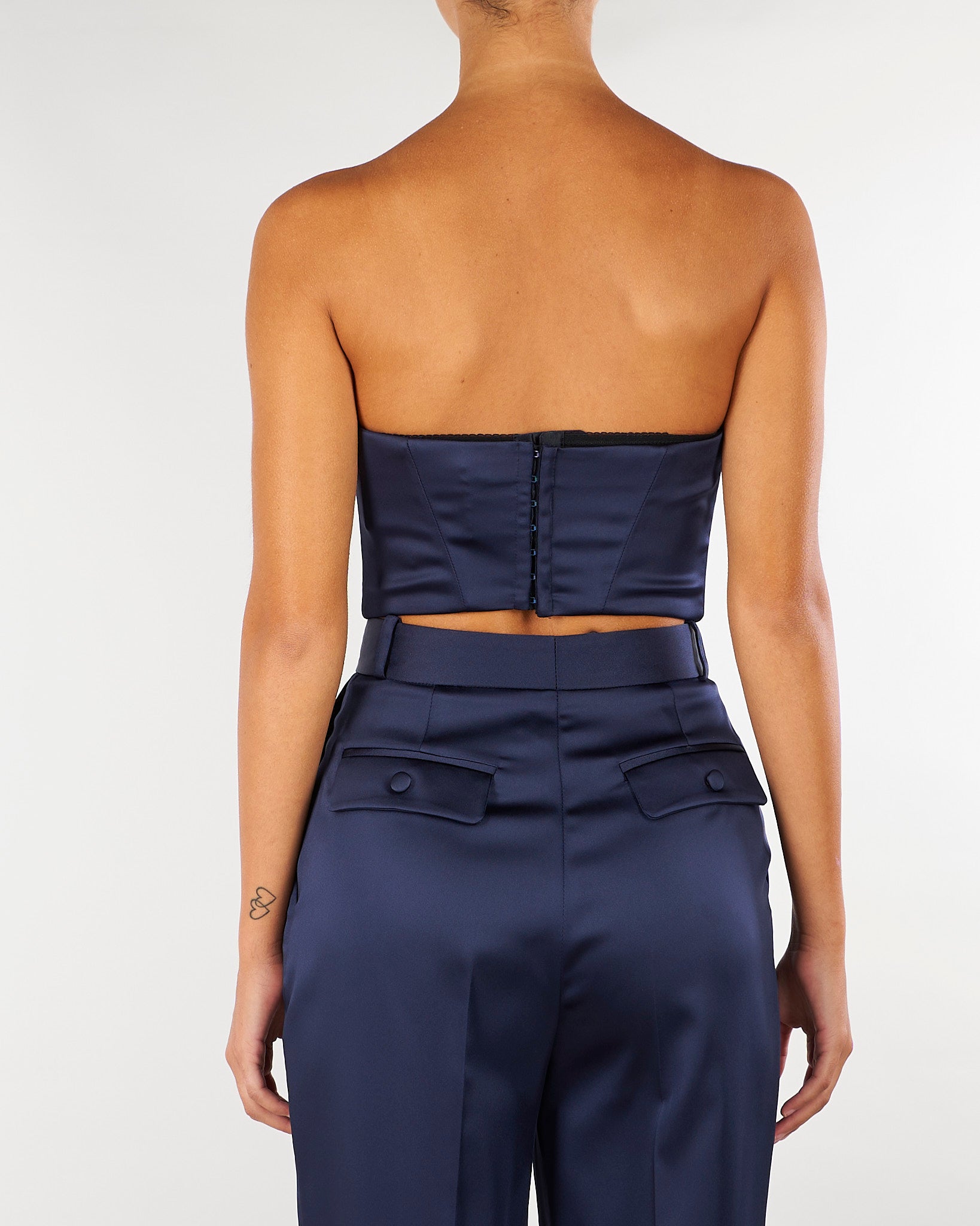 Top Blu Notte in raso stretch TO06966E2 H88 ELISABETTA FRANCHI 