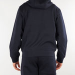 Felpa Blu con cappuccio e zip di double jersey con ricamo logo EM004538AF10013 UB118 EMPORIO ARMANI 