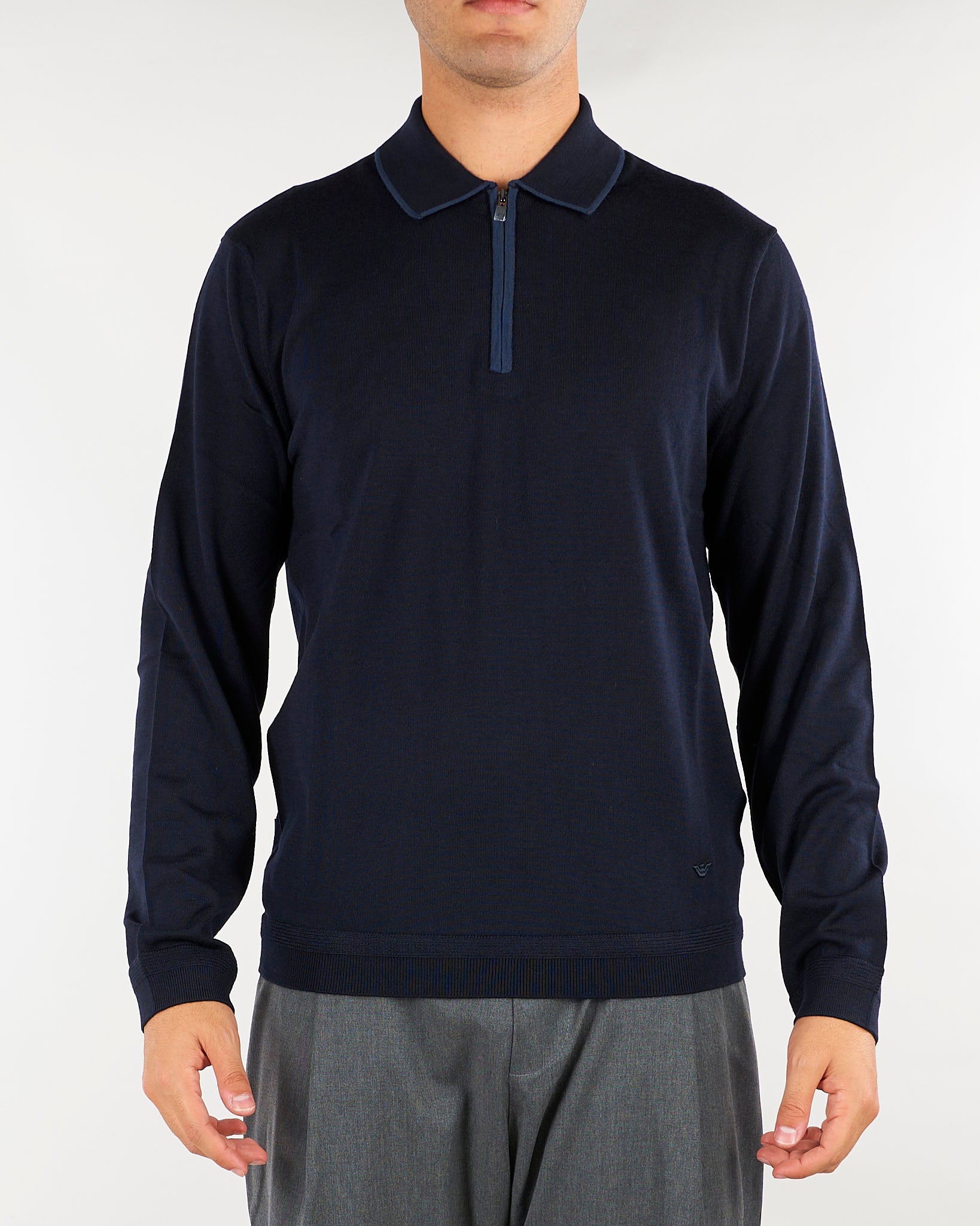 Maglia Polo Blu con profili a contrasto EM006224AF27805 UB118 EMPORIO ARMANI 