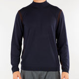 Maglia Blu in misto lana con dettagli a contrasto EM006272AF27930 MB039 EMPORIO ARMANI 