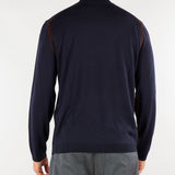 Maglia Blu in misto lana con dettagli a contrasto EM006272AF27930 MB039 EMPORIO ARMANI 
