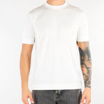 T-shirt Bianco in lyocell e cotone con logo EM006318AF10017 U0003 EMPORIO ARMANI 