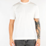 T-shirt Bianco in lyocell e cotone con logo EM006318AF10017 U0003 EMPORIO ARMANI 