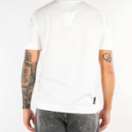 T-shirt Bianco in lyocell e cotone con logo EM006318AF10017 U0003 EMPORIO ARMANI 