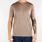 T-shirt Beige in lyocell e cotone con logo EM006318AF10017 U6107 EMPORIO ARMANI 