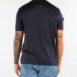 T-shirt Blu in lyocell e cotone con logo EM006318AF10017 UB118 EMPORIO ARMANI 