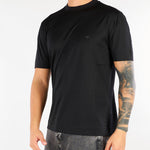 T-shirt Nero in lyocell e cotone con logo EM006318AF10017 UC001 EMPORIO ARMANI 