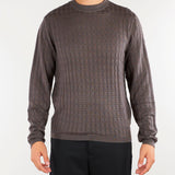 Maglia jacquard Grigio in misto lyocell e lana EM006419AF29821 U8108 EMPORIO ARMANI 