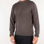 Maglia jacquard Grigio in misto lyocell e lana EM006419AF29821 U8108 EMPORIO ARMANI 