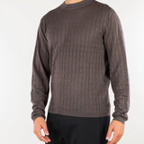 Maglia jacquard Grigio in misto lyocell e lana EM006419AF29821 U8108 EMPORIO ARMANI 