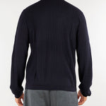 Maglia jacquard Blu in misto lyocell e lana EM006419AF29821 UB109 EMPORIO ARMANI 