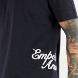 T-shirt Blu in cotone con ricamo logo laterale EM006811AF13715 MB842 EMPORIO ARMANI 