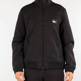 Felpa Nero Full zip in jersey modal con placca logo EM006821AF17545 UC001 EMPORIO ARMANI 