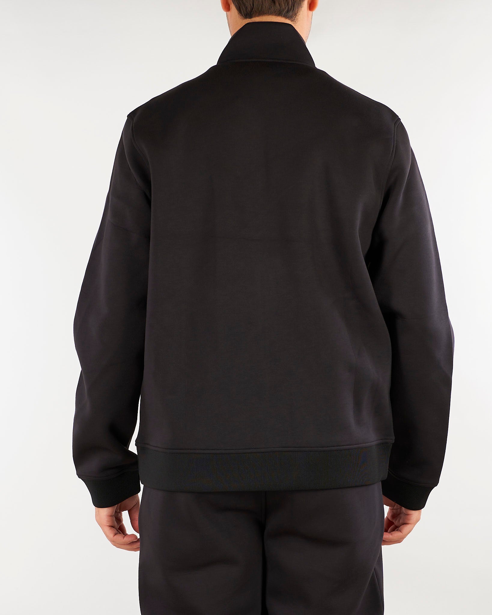 Felpa Nero Full zip in jersey modal con placca logo EM006821AF17545 UC001 EMPORIO ARMANI 