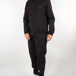 Felpa Nero Full zip in jersey modal con placca logo EM006821AF17545 UC001 EMPORIO ARMANI 