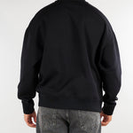 Felpa Nero in double jersery con ricamo logo EM006827AF10013 MC718 EMPORIO ARMANI 
