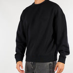 Felpa Nero in double jersery con ricamo logo EM006827AF10013 MC718 EMPORIO ARMANI 