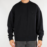 Felpa Nero in double jersery con ricamo logo EM006827AF10013 MC718 EMPORIO ARMANI 