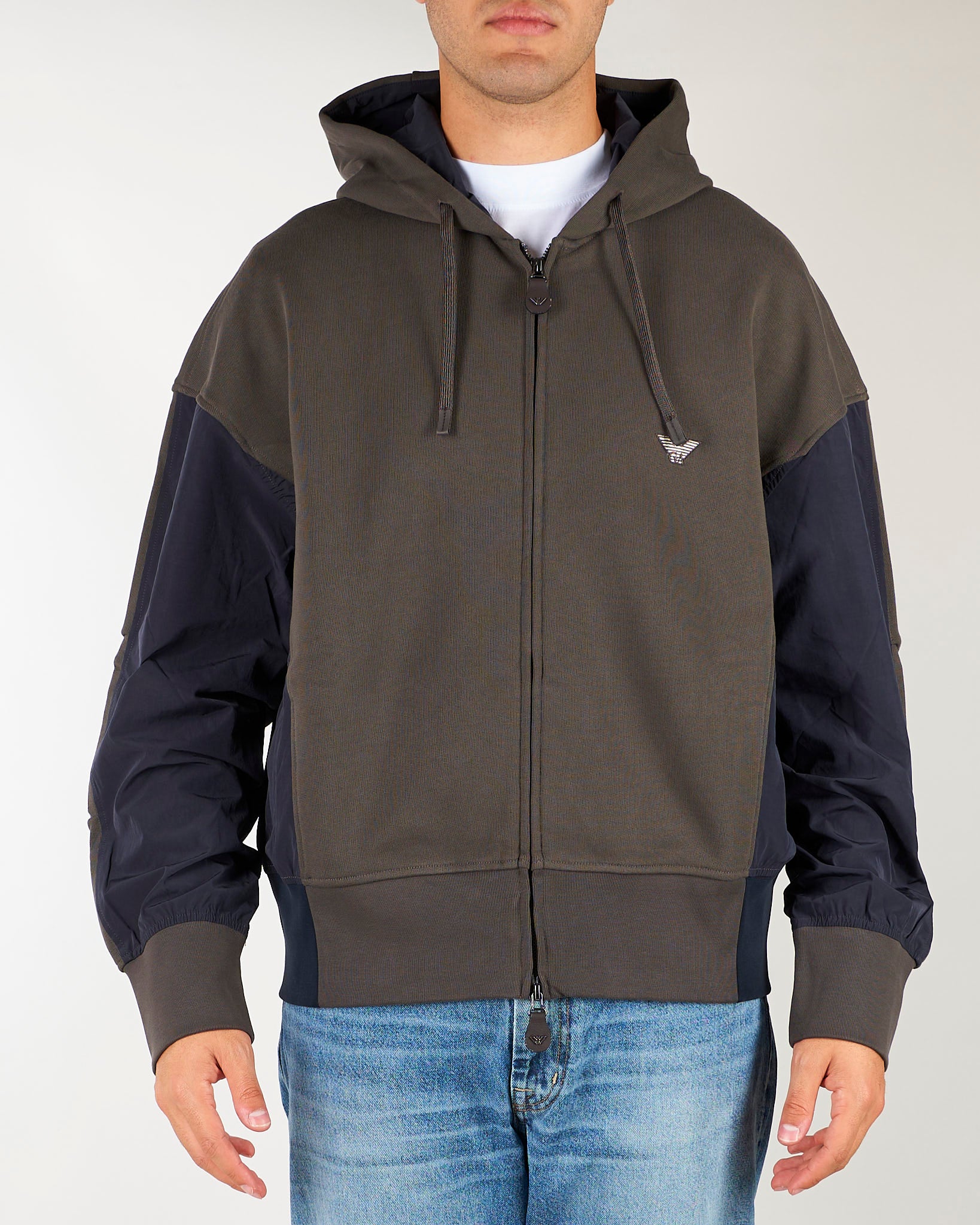 Felpa Fango con cappuccio e zip Hong Kong capsule EM007053AF13713 U6139 EMPORIO ARMANI 