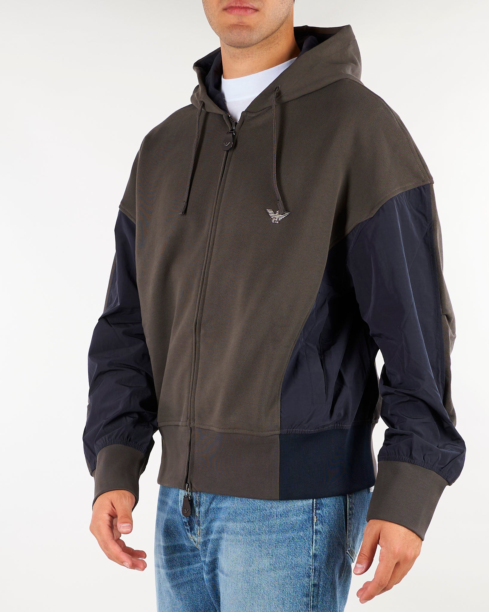 Felpa Fango con cappuccio e zip Hong Kong capsule EM007053AF13713 U6139 EMPORIO ARMANI 