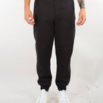 Pantaloni Nero jogger in jersey modal con placca logo EM007347AF17545 UC001 EMPORIO ARMANI 